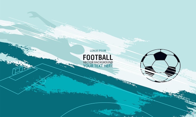 Vector fondo abstracto de fútbol o fútbol azul. adecuado para su proyecto, sitio web, afiche, exhibición.