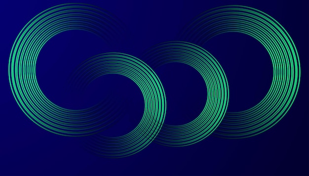 Fondo abstracto futurista con líneas cyan circulares interconectadas en un gradiente oscuro creando un diseño elegante, minimalista y moderno para la marca empresarial y tecnológica