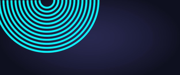Fondo abstracto futurista con líneas de neón azul geométricas Estilo tecnológico futurista