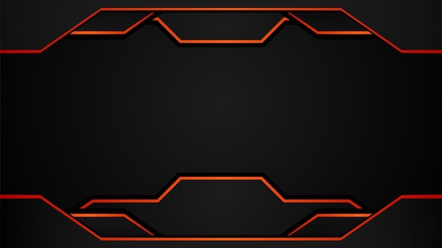Fondo abstracto futurista negro y naranja