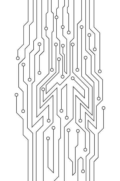 Fondo abstracto futurista de placa de circuito de alta tecnología informática color azul de fondo
