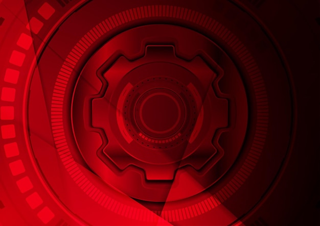 Fondo abstracto futurista tecnología rojo oscuro