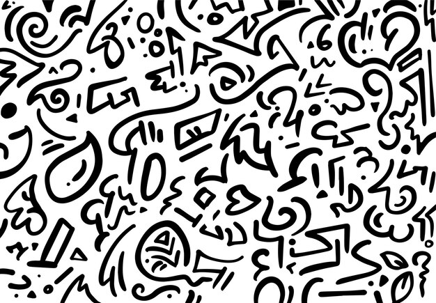 Fondo abstracto de garabatos dibujados a mano