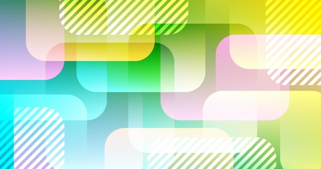 Fondo abstracto geométrico 3D en un espacio brillante con decoración de efecto de cuadrados coloridos