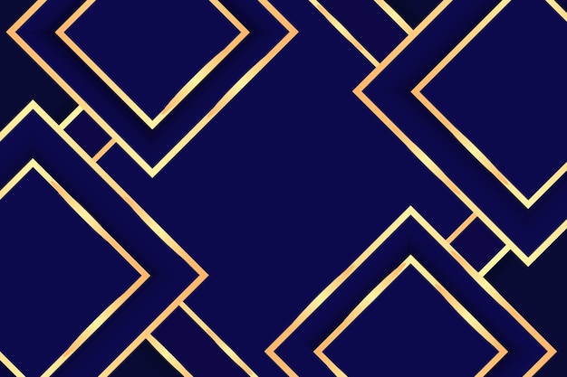 Fondo abstracto geométrico abstracto azul dorado