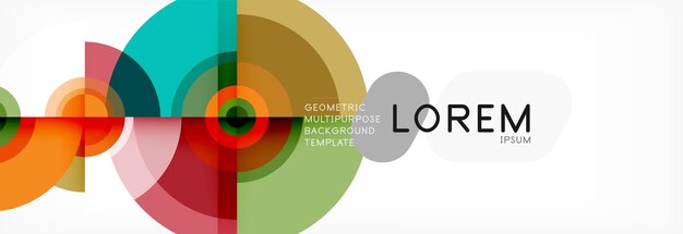 El fondo abstracto geométrico de los círculos voladores