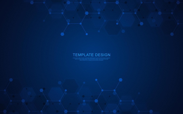 Fondo abstracto geométrico del concepto de tecnología de innovación Patrón hexagonal