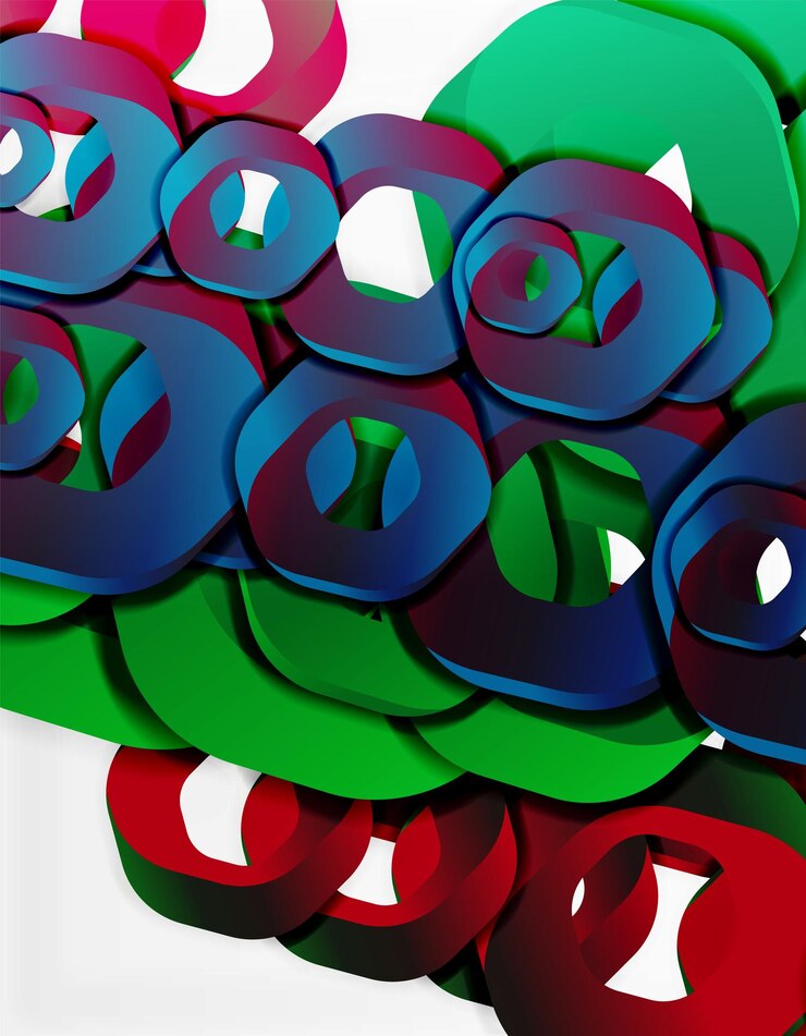 Vector fondo abstracto geométrico cortar formas de cadena o hexágonos en blanco ilustración vectorial