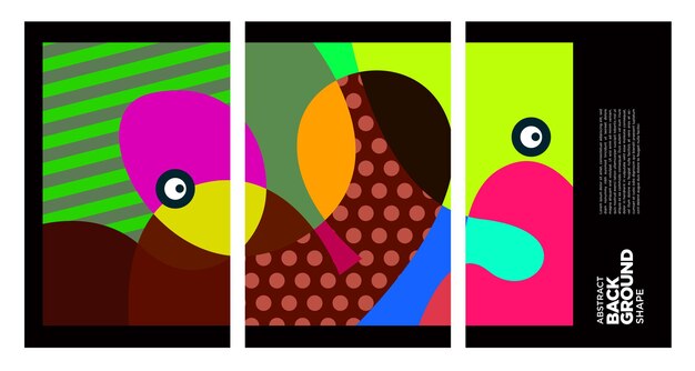 Fondo abstracto geométrico y fluido de colores vectoriales para banner de verano