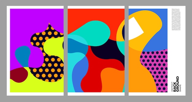 Fondo abstracto geométrico y fluido de colores vectoriales para banner de verano