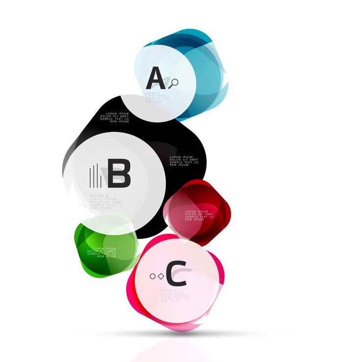 Vector fondo abstracto geométrico fondo de plantilla vectorial para opciones de número de diagrama de diseño de flujo de trabajo de impresión o banner de diseño web