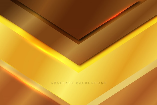 Fondo abstracto geométrico marrón oro