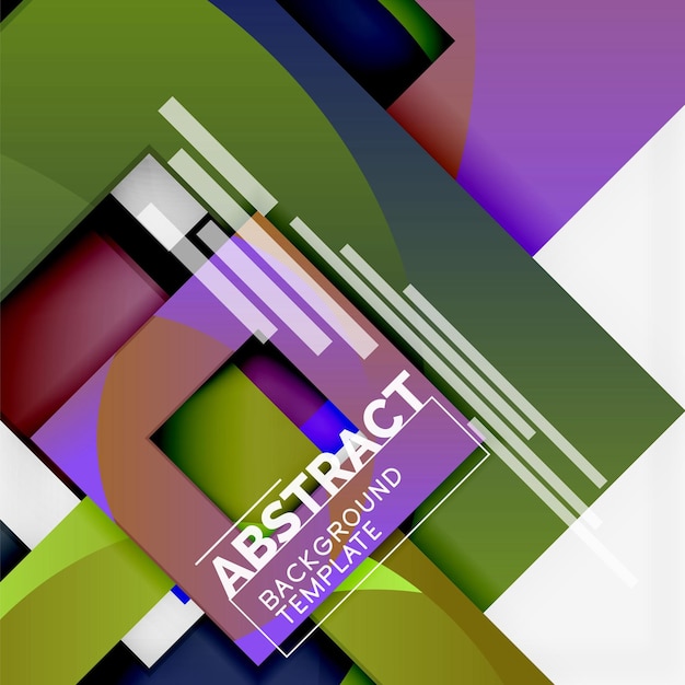 Fondo abstracto geométrico mínimo con composición de cuadrados multicolores
