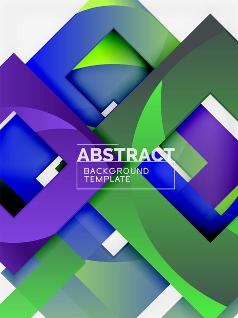 Fondo abstracto geométrico mínimo con composición de cuadrados multicolores
