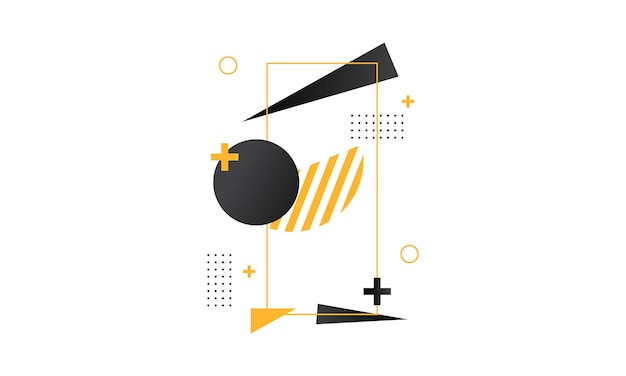 Fondo abstracto geométrico moderno y de moda en amarillo y negro
