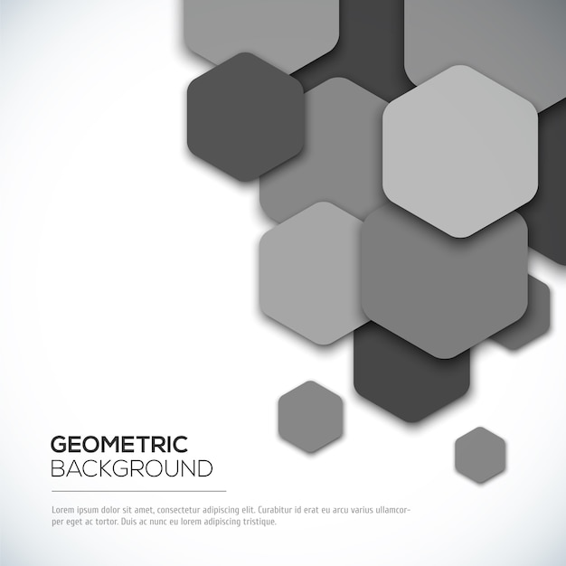 Fondo abstracto geométrico con plantilla de texto