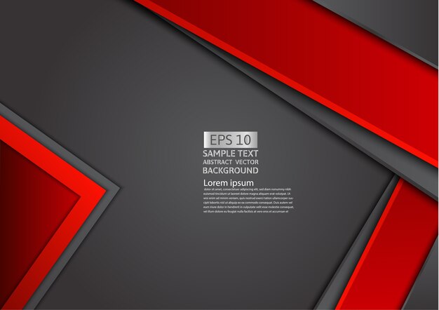 Fondo abstracto geométrico rojo y negro