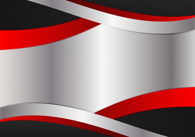 Fondo abstracto geométrico de vector de color plata, rojo y negro