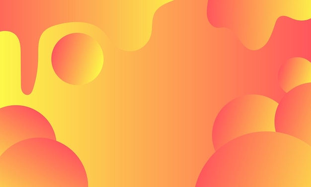 fondo abstracto con gotas fluyentes de colores naranja y amarillo vector