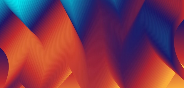 Fondo abstracto de gradiente de fluido mixto rojo azul de alto grado de movimiento corrugado elegante