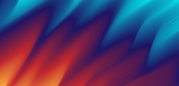 Fondo abstracto de gradiente de fluido mixto rojo azul de alto grado de movimiento corrugado elegante