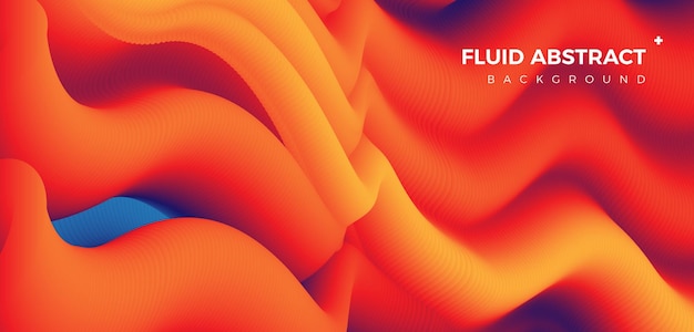 Fondo abstracto de gradiente de fluido mixto rojo naranja de alto grado de movimiento corrugado con estilo
