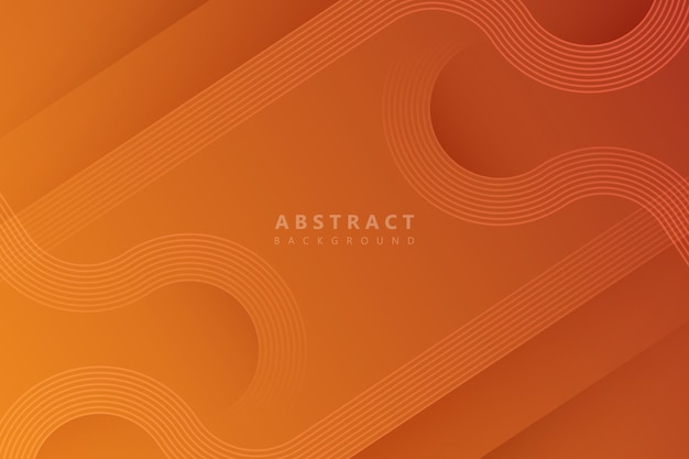 fondo abstracto de gradiente naranja con patrón de línea vectorial de onda transparente dinámico