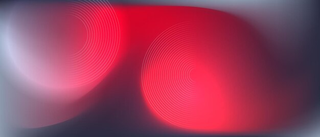 Fondo abstracto con gradiente rojo-azul suave y líneas circulares