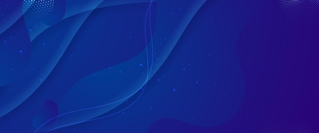 Fondo abstracto de gradiente vectorial azul con elementos de formas