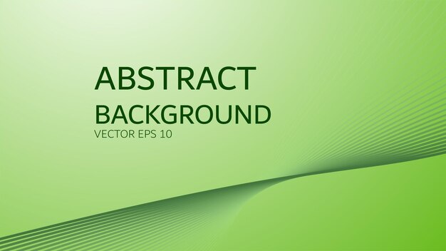 Fondo abstracto de gradiente verde con línea curva para el fondo o la presentación