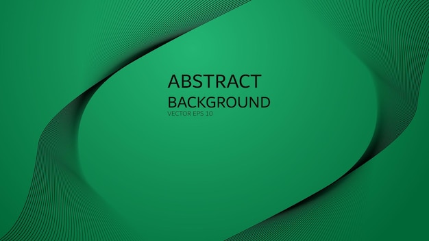 Fondo abstracto de gradiente verde con línea curva para el fondo o la presentación