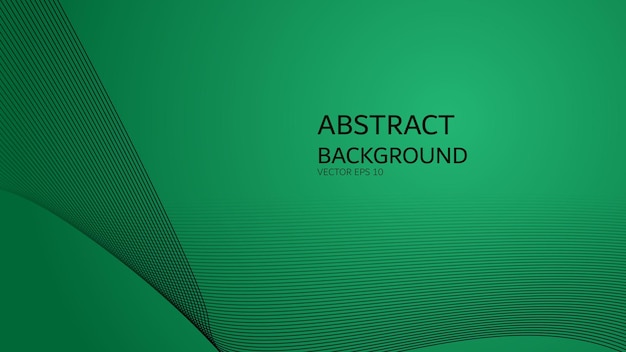 Fondo abstracto de gradiente verde con línea curva para el fondo o la presentación