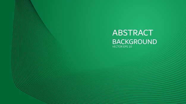 Fondo abstracto de gradiente verde con línea curva para el fondo o la presentación
