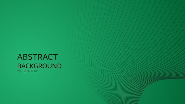Fondo abstracto de gradiente verde con línea curva para el fondo o la presentación