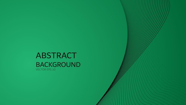 Fondo abstracto de gradiente verde con línea curva para el fondo o la presentación