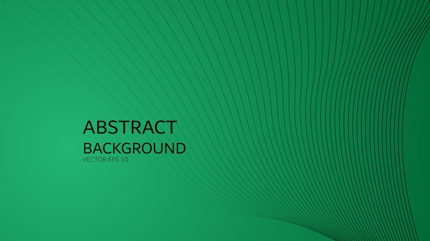 Fondo abstracto de gradiente verde con línea curva para el fondo o la presentación