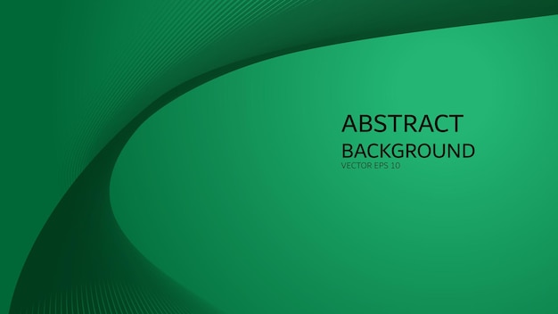 Fondo abstracto de gradiente verde con línea curva para el fondo o la presentación