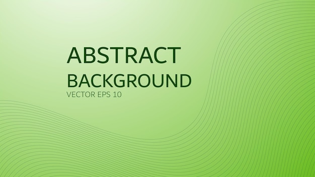 Fondo abstracto de gradiente verde con línea curva para el fondo o la presentación