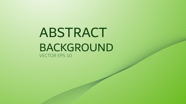 Fondo abstracto de gradiente verde con línea curva para el fondo o la presentación