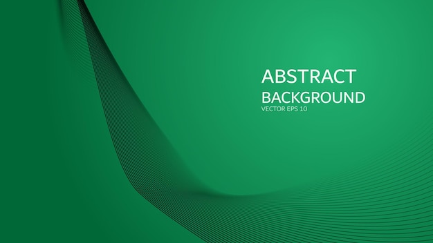 Fondo abstracto de gradiente verde con línea curva para el fondo o la presentación
