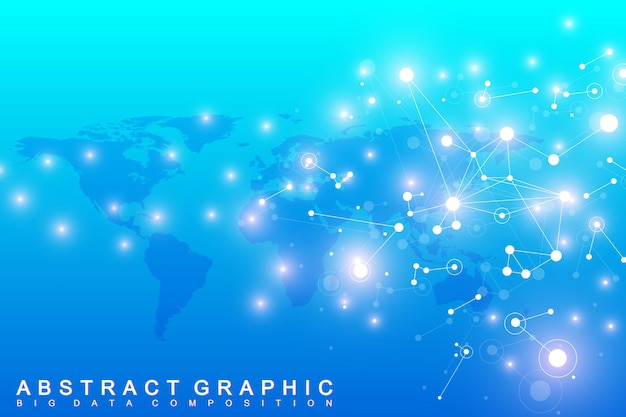 Fondo abstracto gráfico comunicación big data perspectiva compleja telón de fondo de profundidad mínima arr ...