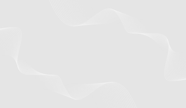 Fondo abstracto gris futurista Línea de onda blanca moderna