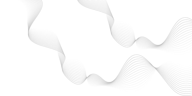 Fondo abstracto gris futurista Línea de onda blanca moderna