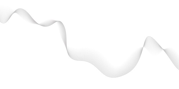 Fondo abstracto gris futurista Línea de onda blanca moderna