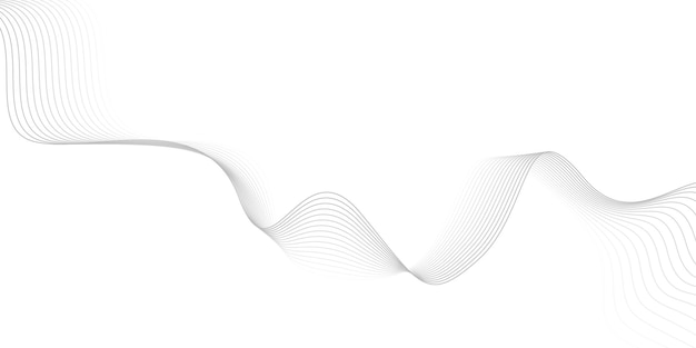 Fondo abstracto gris futurista Línea de onda blanca moderna