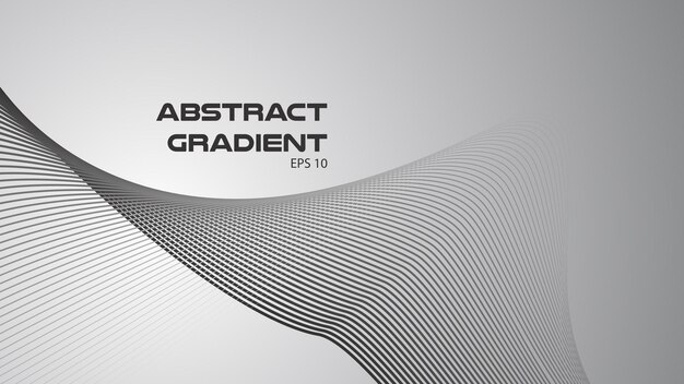 Fondo abstracto gris con línea curva para el fondo o la presentación