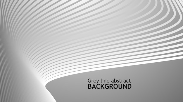 Fondo abstracto gris con líneas de rayas curvas para el fondo o la presentación