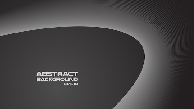 Fondo abstracto gris oscuro con línea curva para el fondo o la presentación