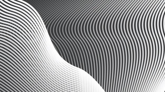 Fondo abstracto gris oscuro con línea curva para el fondo o la presentación