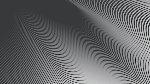Fondo abstracto gris oscuro con línea curva para el fondo o la presentación